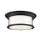 Z-Lite Sonna 3 Light Flush Mount, Matte Black & Matte Opal 2011F16-MB - alternate 1